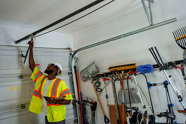 Professional Garage Door Maintenance technician working in Wallingford Center, CT